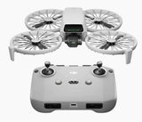 DJI Flip all-in-one vlog drone with four propellers and dual joysticks, front view