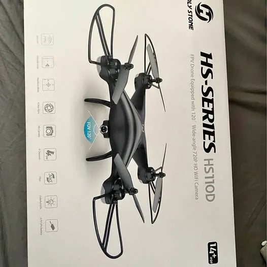 Hs-series drone with four rotors and foldable arms