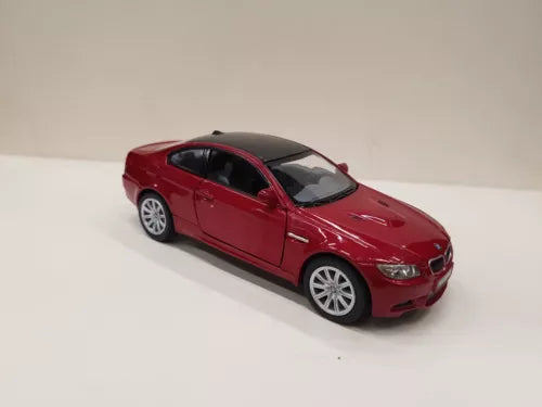 Dark red 1/36 scale diecast toy car model with detailed wheels