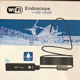 WiFi endoscope camera with HD 1200P control box, cable, and IP68 rating