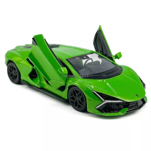 1/36 scale Lamborghini Revuelto diecast model car, green with open details