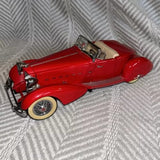 Danbury Mint Diecast Model Car 1934 Packard V-12 Lebarron Speedster 1:24 Red Parts