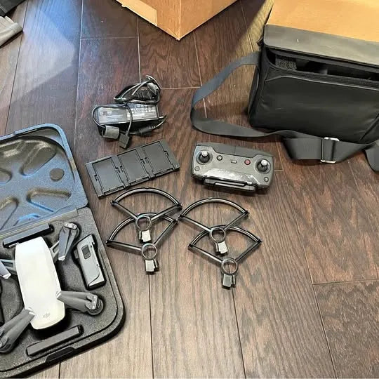 DJI Spark Fly More combo accessory set: drone, controller, batteries, propellers