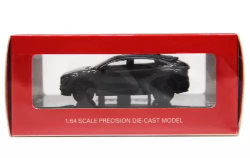 1:64 Nissan Ariya diecast car model, black, in box with clear window