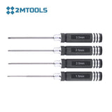 4PCS Gold Color Titanium Coating Precision Hexagon Screwdriver for RC Helicopter Cars Model Hobby Tool Screwdriver Set Drone