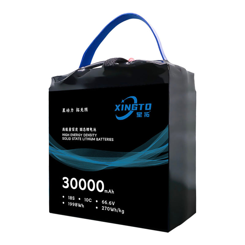 Xingto lithium battery pack, black 30000mAh 66.6V with blue carry handle