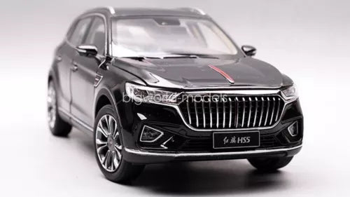 Black diecast SUV toy car with chrome grille and front LED headlights