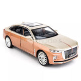 1:24 Scale HongQi H9 Luxury Car Alloy Diecast Toy Vehicle Car Model Sound light Parts