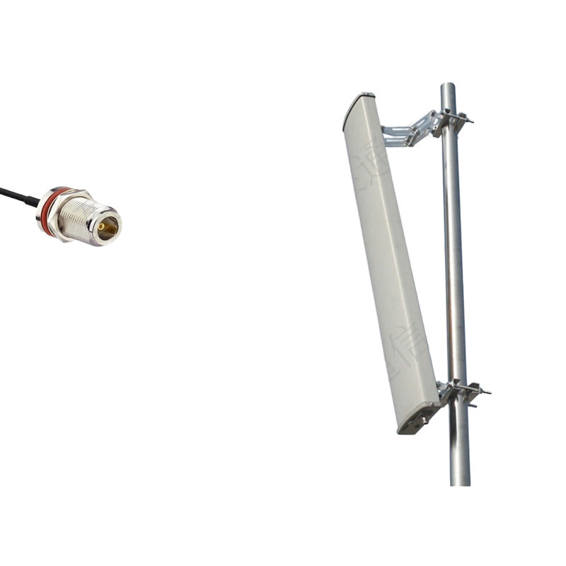 Wireless panel antenna accessory with two brackets for drone mast mount