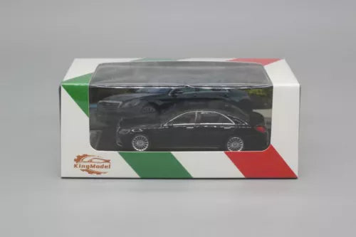 1/64 scale black Mercedes-Benz S65 AMG diecast car model in box