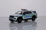 2023 Ford Explorer NYPD New York City Police Car 1:64 Scale Diecast Model Toy