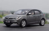 Grey MG5 1/18 die-cast model car with front 3/4 view and alloy wheels