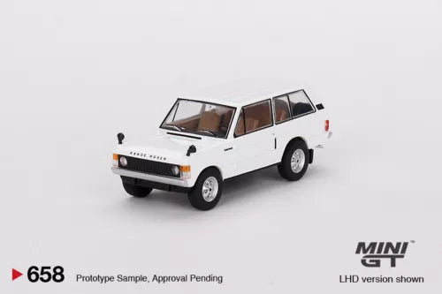1:64 white Range Rover Davos diecast model car, front-left view