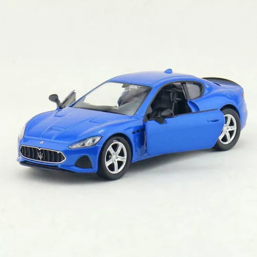 1/36 Maserati GranTurismo MC diecast model car, blue front side
