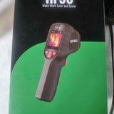 Handheld HF96 thermal camera with lit screen and keypad, gray