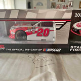 Die-cast NASCAR race car model, #20 red and white in retail box