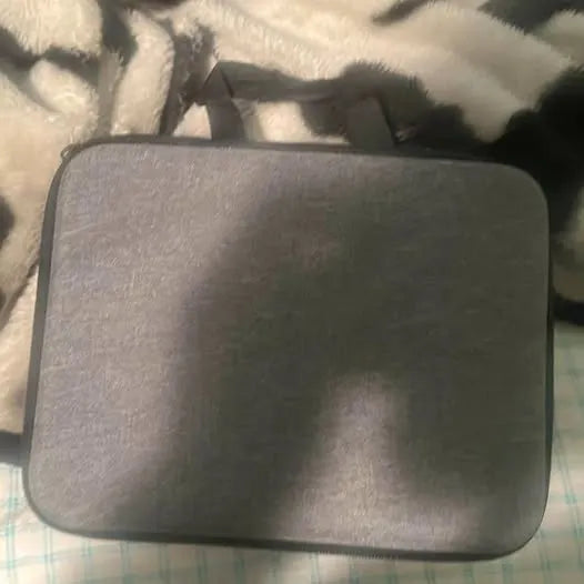 Black rectangular drone storage case with padded interior