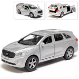 Kia Sorento Prime Metal Model Diecast Car Scale, Collectible Toy Cars, 1/36 Toy