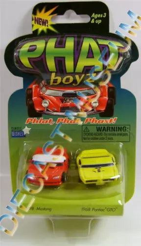 Diecast car set blister pack with red and yellow toy cars