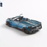 1:64 scale convertible sports car model, blue with black accents