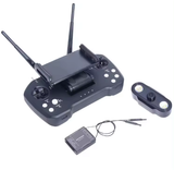 Dark gray 12-channel remote control with dual antennas, screen, and control buttons