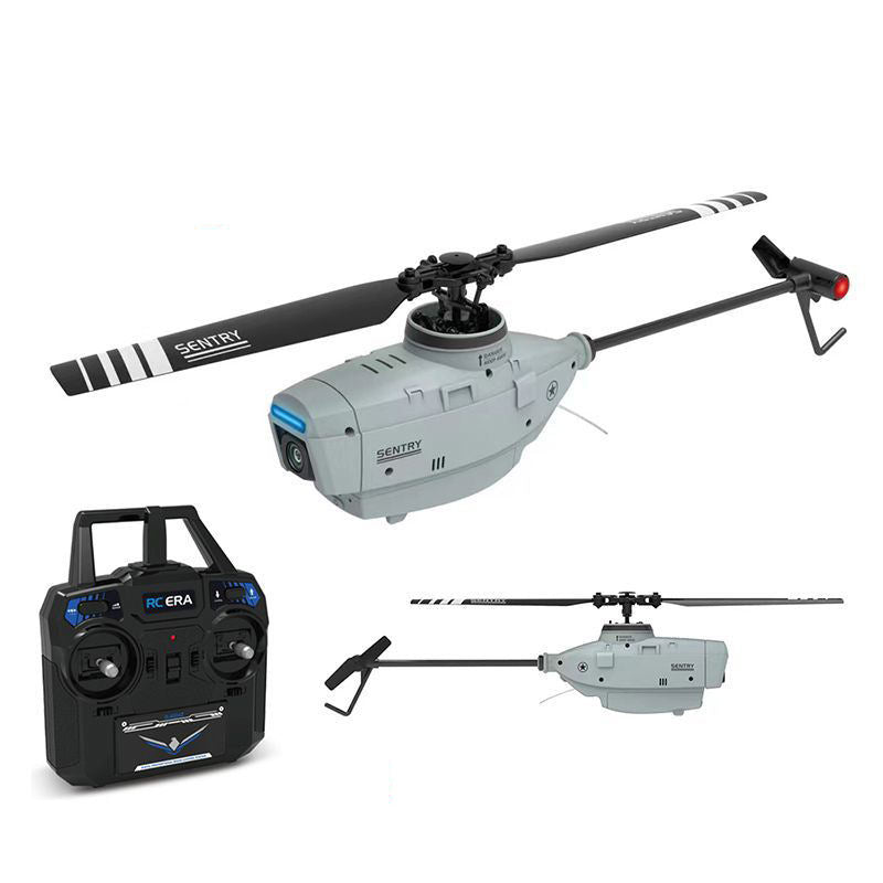 RC helicopter drone with camera and handheld remote controller