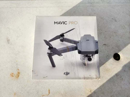 DJI Mavic Pro quadcopter drone with attached camera gimbal