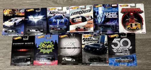 Assorted diecast car models in blister retail boxes, variety pack