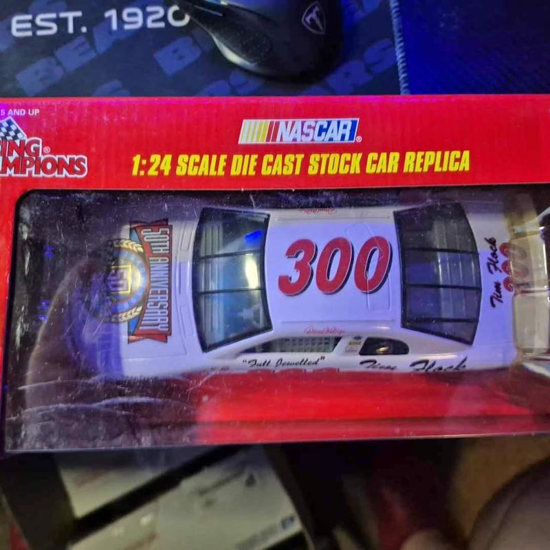 NASCAR die-cast stock car replica (1:24) with 300 number, in retail box