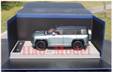 1:18 alloy diecast model car in display case, light blue with black wheels