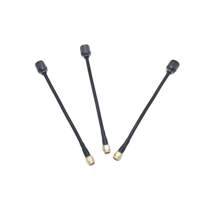 5.8G FPV lollipop antenna set, three black antennas with gold connectors
