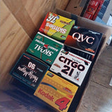 Boxed NASCAR diecast car collection, multi-colored packaging with car numbers and logos