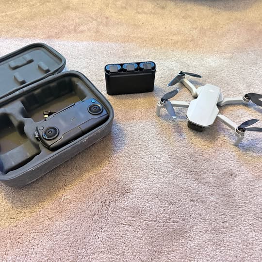 DJI Mavic Mini Reno NV drone in open case with remote controller