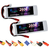 2600MAH 3S Lithium Polymer Battery 11.1V Lipo Battery 45C RC Car Drone Racing Hobby Rechargeable Quadrotor Accessories Drone