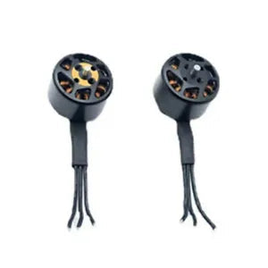 Arm motor repair part with two circular motors, yellow and black interiors, cable leads