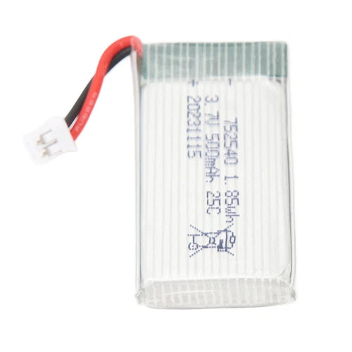 LiPo RC drone battery with PH2.0 plug, red and black lead wires