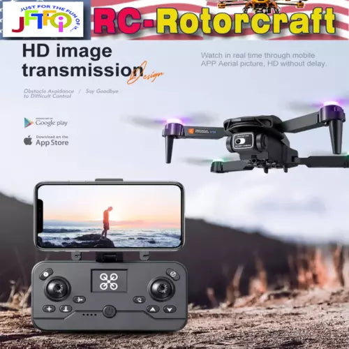 Intelligent obstacle-avoidance drone controller with built-in screen and buttons