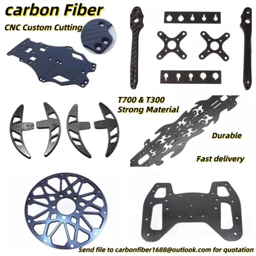 Carbon Fiber Plate Panel Sheet Custom CNC Cut Process FPV Arm Drone Frame parts Drone