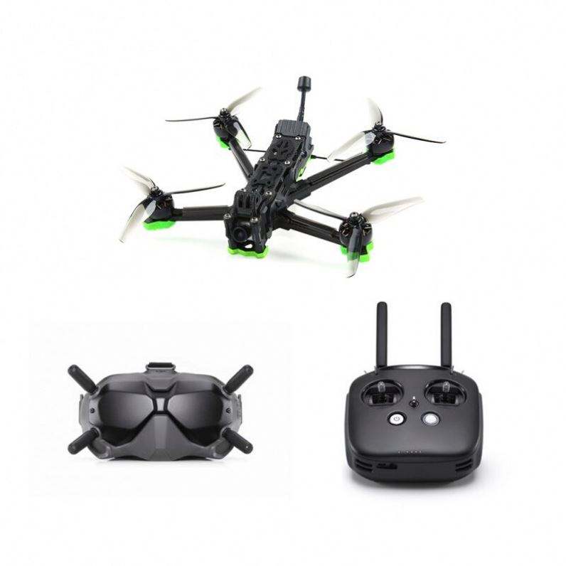 Racing drone with camera and dual-antenna remote controller