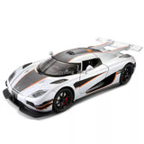 1:24 Koenigsegg One:1 Model Car Diecast Toy Cars Metal Vehicle Kids Gifts Silver Parts