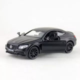 1:36 C63 S AMG Model Car Diecast Toy Cars Toys for Boys Girls Kids Matte Black Toy