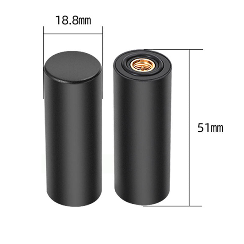Black cylindrical GPS antenna with SMA connector, 18.8mm diameter and 51mm height