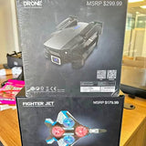Drone bundle product boxes, Fighter Jet and drone model packaging with images