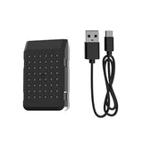 Black drone battery pack with charging cable, USB-A to connector