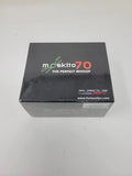 Moskito70 FPV quadcopter drone box, black with logo and website