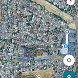 Drone area map with street names and neighborhood landmarks