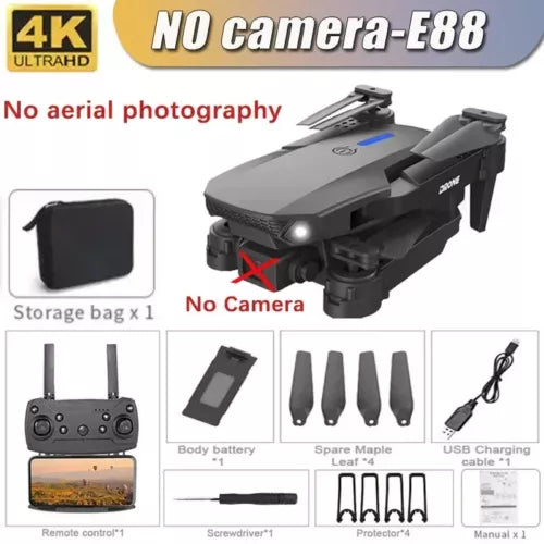 Quadcopter drone with gray body and no-camera design