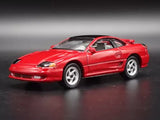 Red 1991 Dodge Stealth R/T twin turbo diecast model car, 1/64 scale