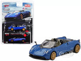 PAGANI HUAYRA ROADSTER BLUE FRANCIA LTD 4,800 PCS 1/64 DIECAST MINI GT MGT00038 Parts