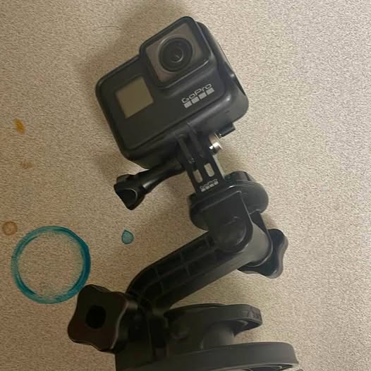 GoPro action camera with mounting bracket, black